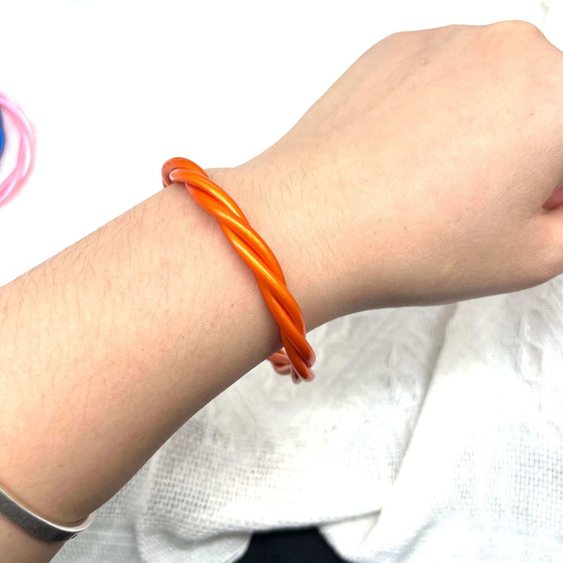 Wholesale Twisted Rope Design Silicone Bracelet
